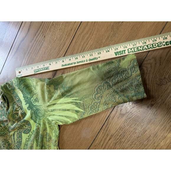 One World Live and Let Live Tunic Top Size 1X Paisley Rhinestones‎ Artsy Chic - Picture 5 of 11